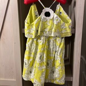 Janie & Jack girls yellow floral dress size 4